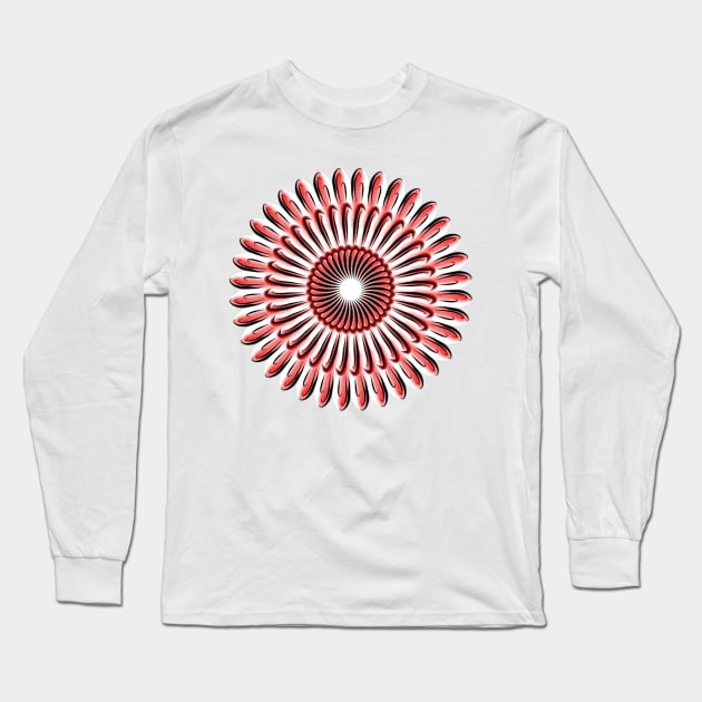 Red Hook Flower Long Sleeve T-Shirt by RavenRarities